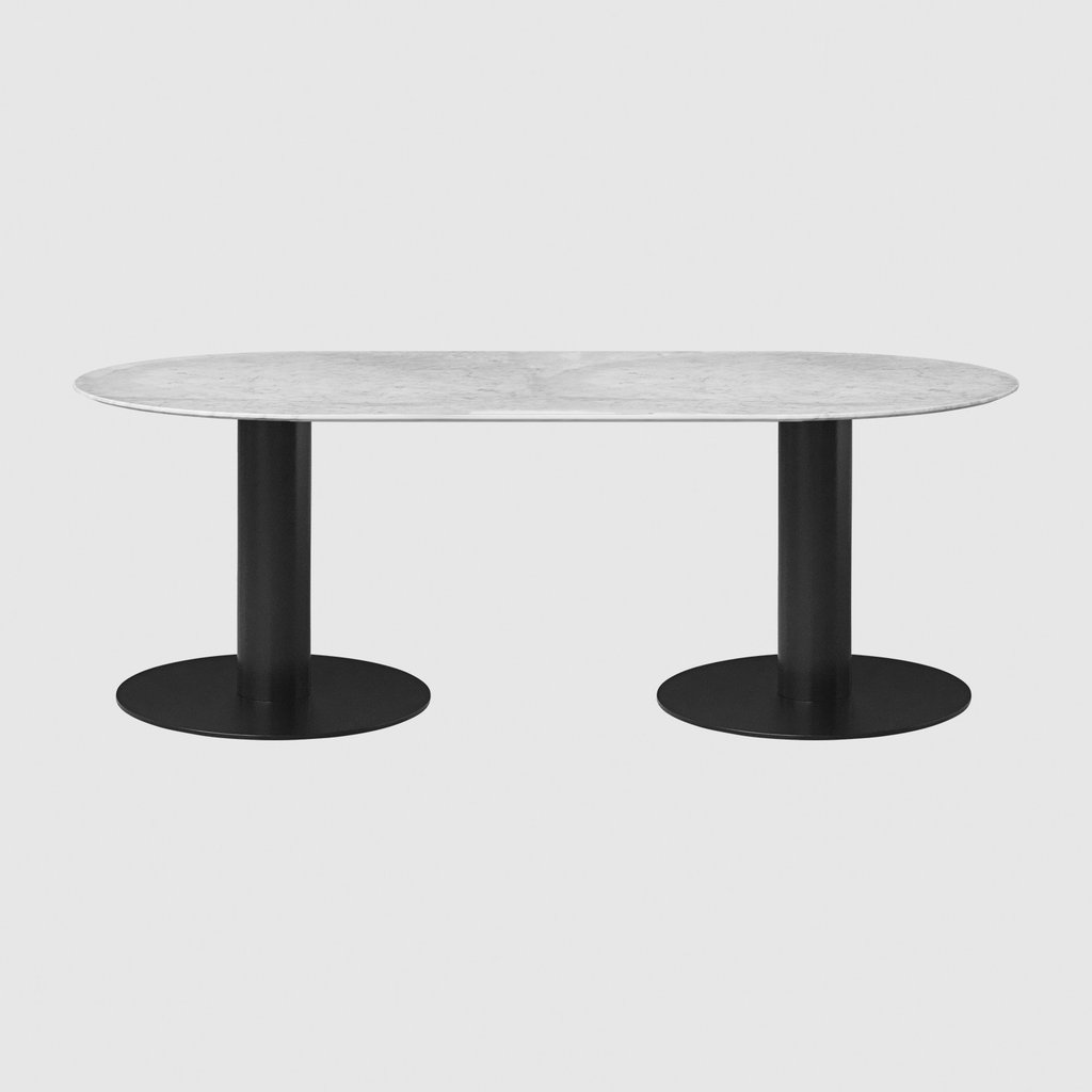 GUBI 2.0 Dining Table - Eliptical - 100x200 - Black base