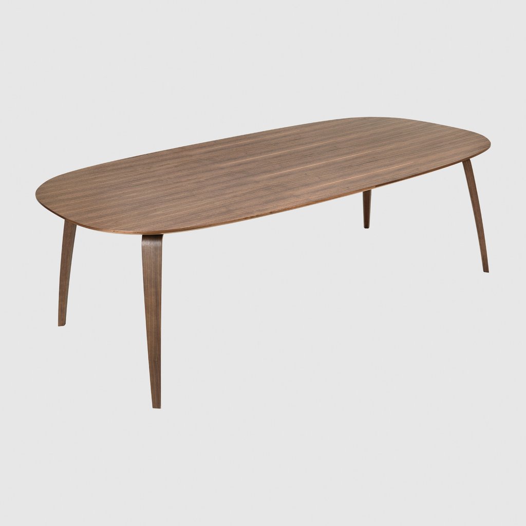 GUBI Dining Table - Wood - Elliptical - 120x230x72 cm
