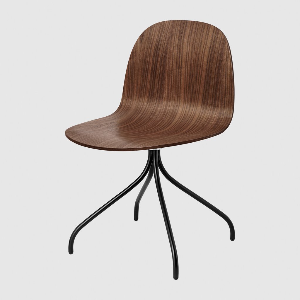 2D Meeting Chair - Un-upholstered - Swivel base