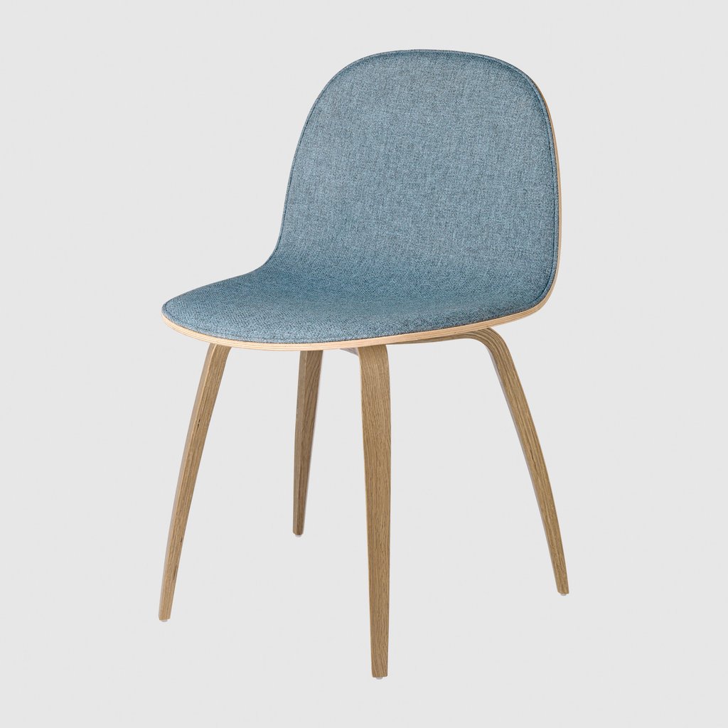 2D Dining Chair - Front Upholstered - Wood base